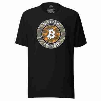 Battle Tested Bitcoin T-shirt – 100% Cotton