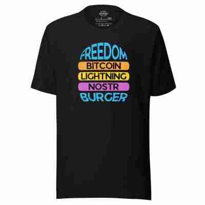 Freedom Burger Bitcoin T-shirt – 100% Cotton