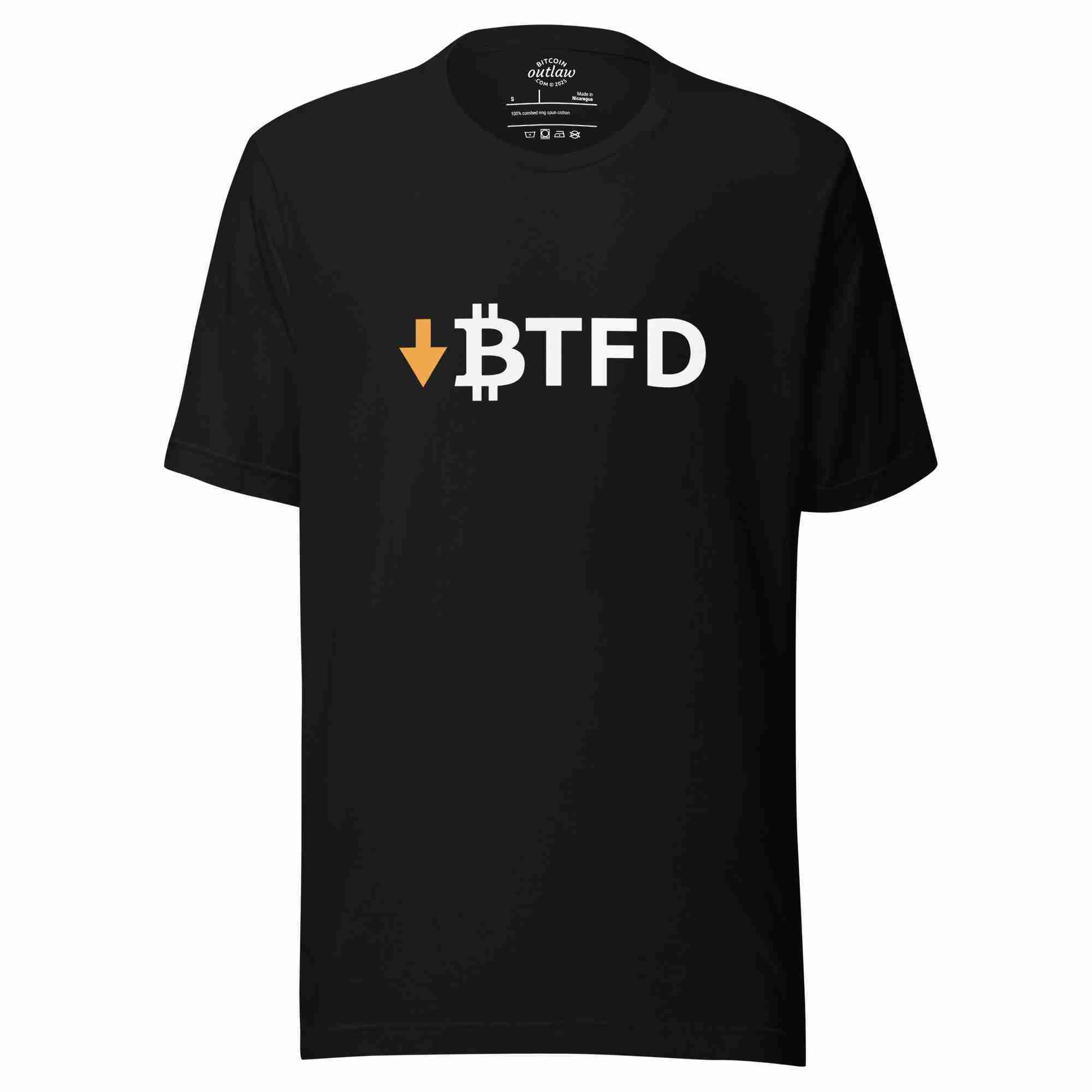 BTFD Stock Ticker Bitcoin T-shirt – 100% Cotton