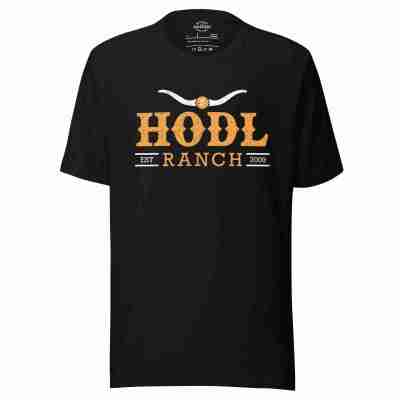 HODL Ranch Longhorns Bitcoin T-shirt – 100% Cotton