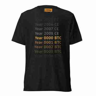 Year 0000 BTC Bitcoin T-shirt