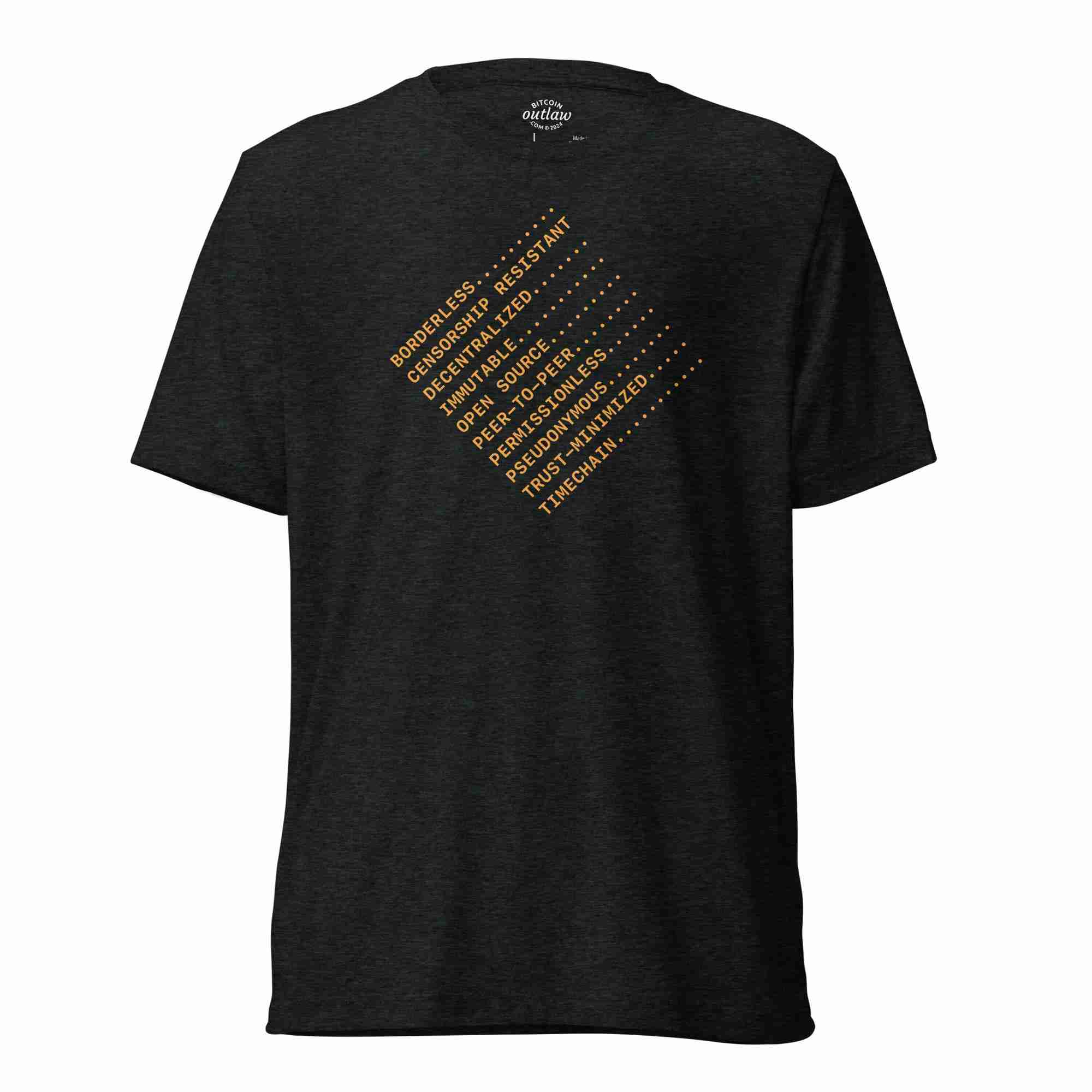 Features List Bitcoin T-shirt